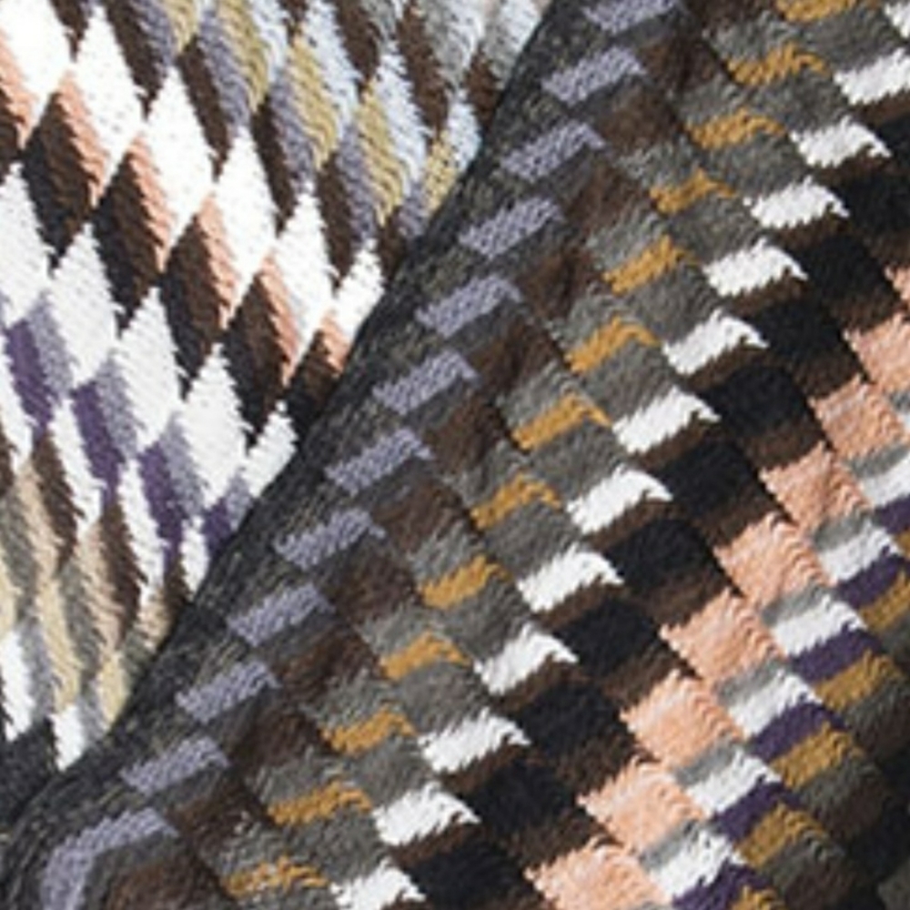 Multi Color Geometric Pattern Poncho - Picture 5 of 5